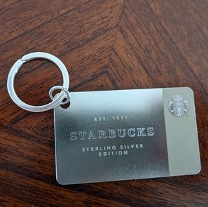 Starbucks Sterling Silver Edition Keychain Card